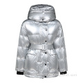 2021 Trendy Custom Ladies Thick Sliver Padded Jacket